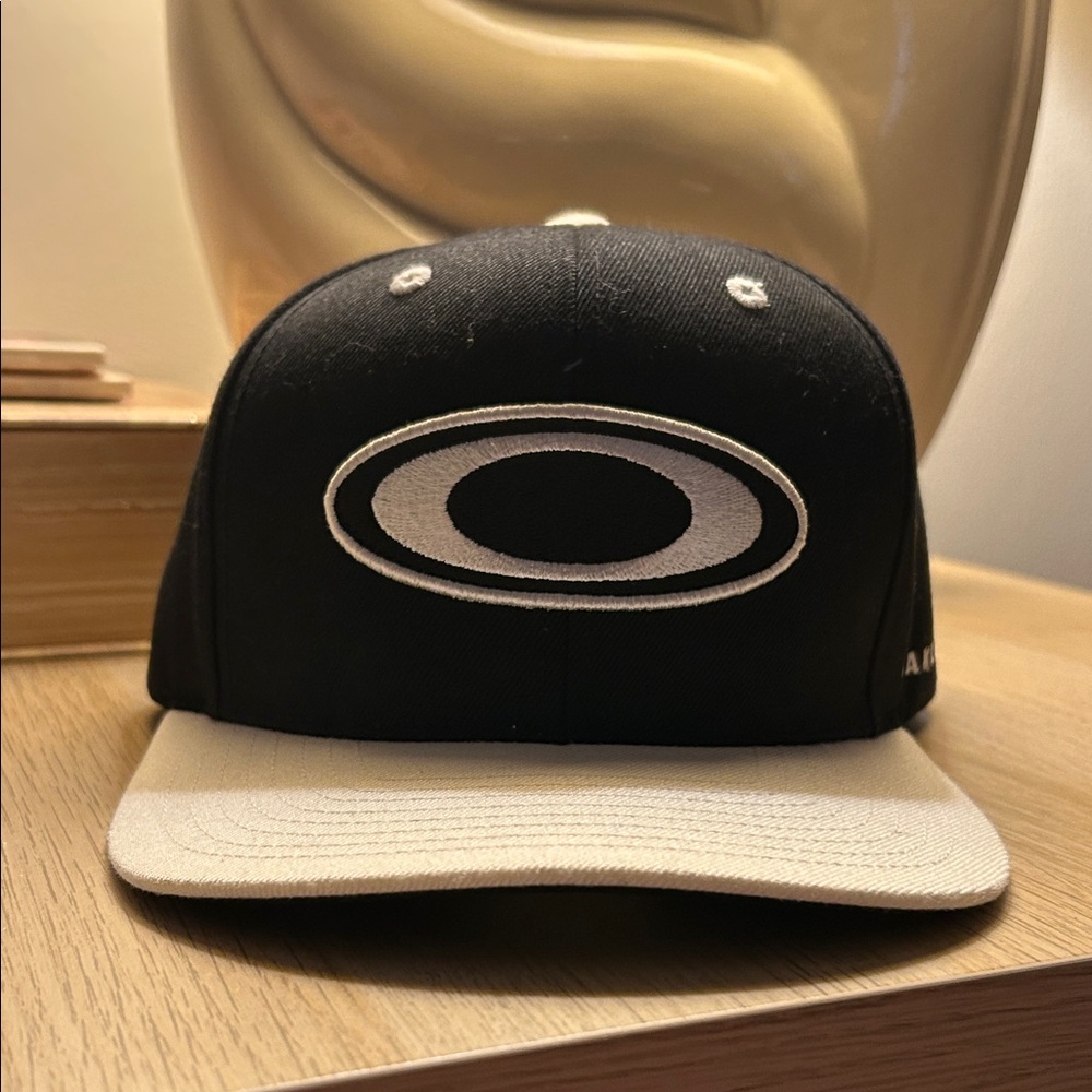 Oakley Black and Cream Logo Cap
